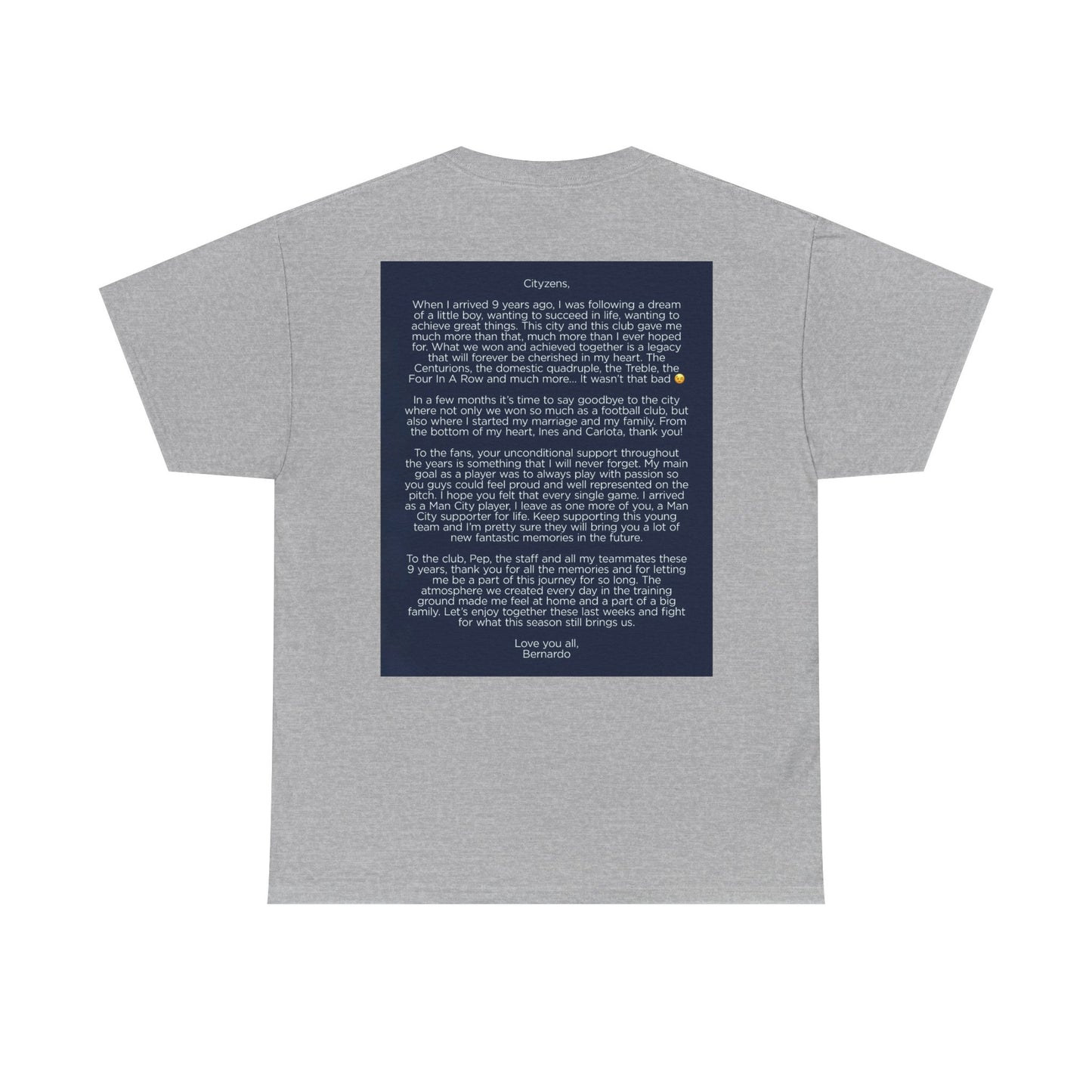 Bernardo Silva Tribute Tee – Inspirational Letter & Celebrating Goal Moment