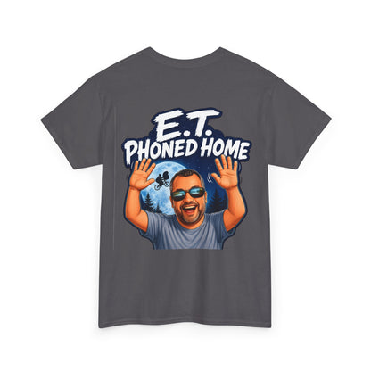 Graphic Tee — "E.T. Phoned Home" Smiling Guy Retro Design