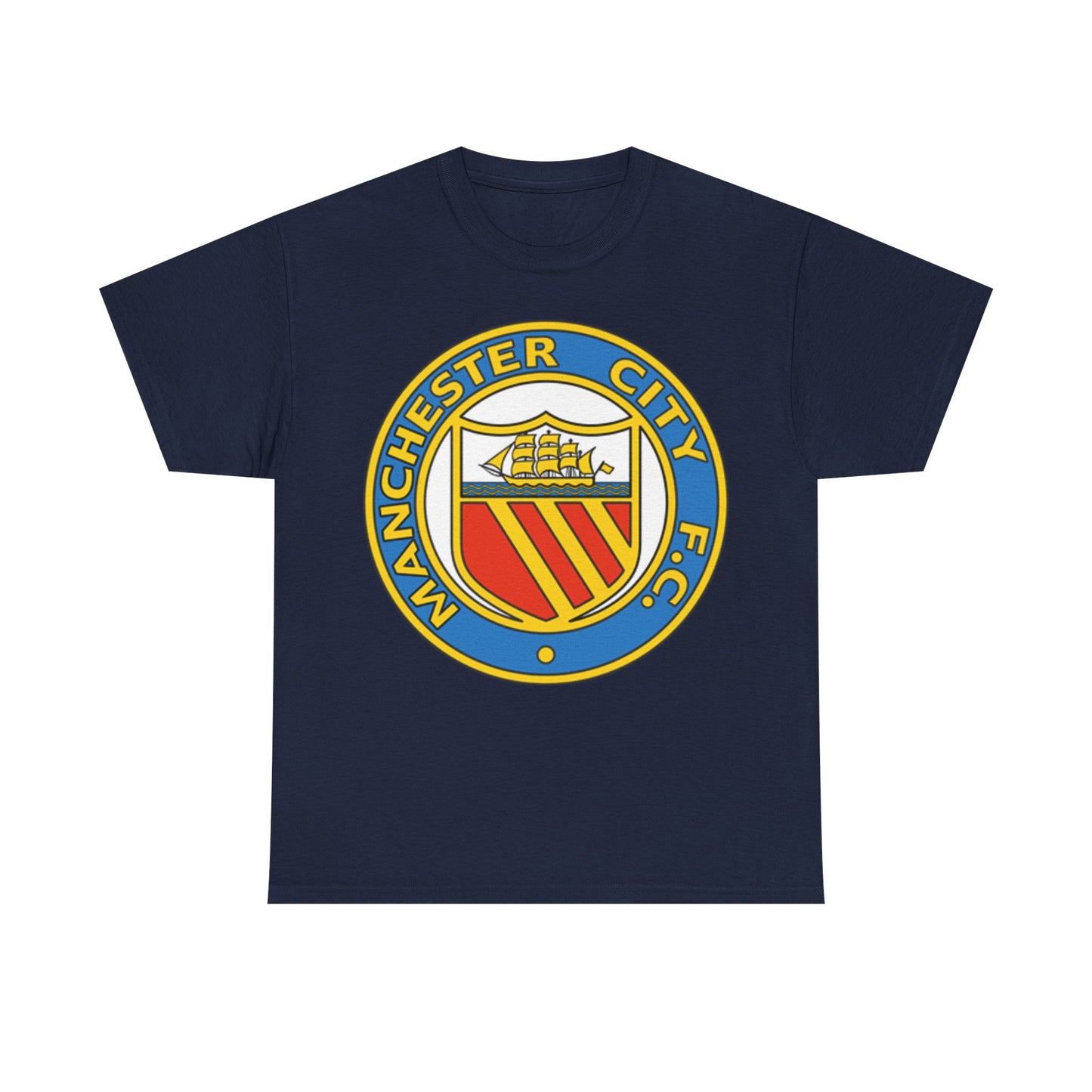 Manchester City Football Club Retro Crest T-Shirt - Retro Soccer Fan Tee