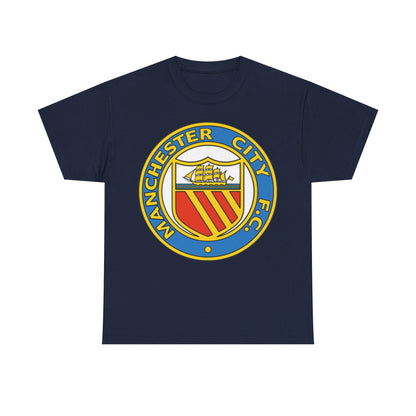 Manchester City Football Club Retro Crest T-Shirt - Retro Soccer Fan Tee