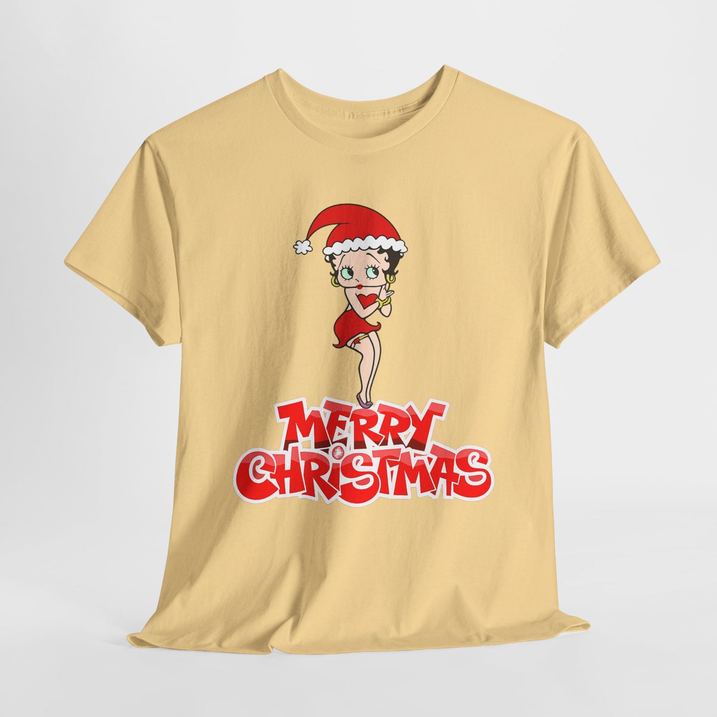 Christmas Betty Boop Tee - 'Merry Christmas' Holiday Graphic Shirt