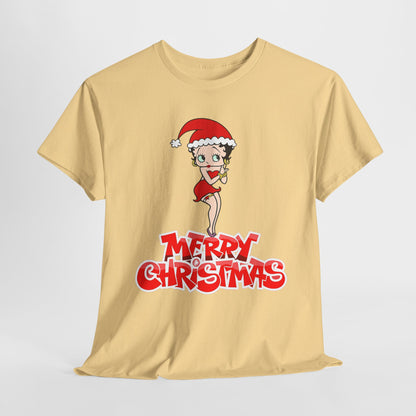 Christmas Betty Boop Tee - 'Merry Christmas' Holiday Graphic Shirt