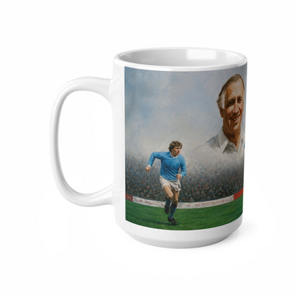 Mercer, Allison, Bell, Lee and Summerbee Manchester City Soccer Legends Ceramic Mug — Vintage Football Players 11oz/15oz