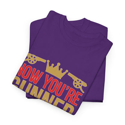 Now You're Gunner Believe Us T-Shirt — Arsenal Premier League Champions 2026 Fan Tee