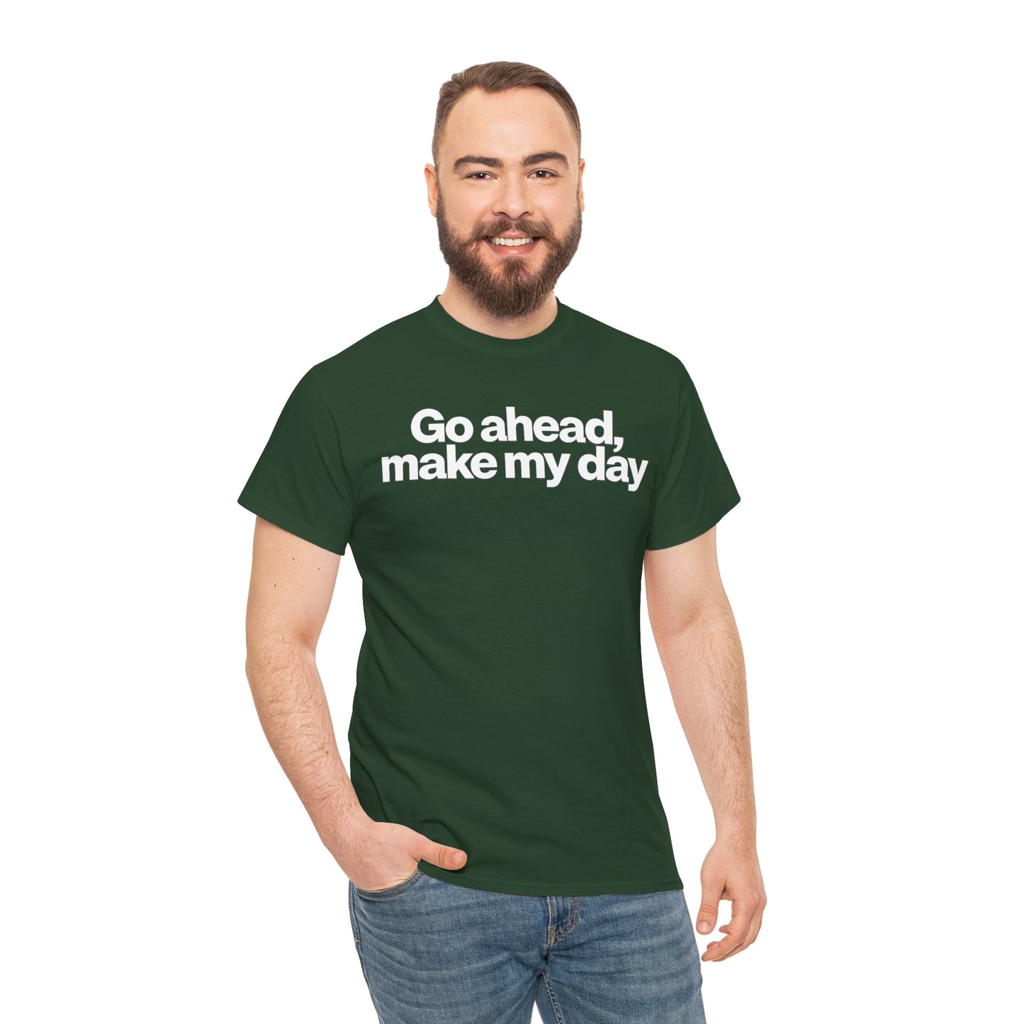 Go Ahead, Make My Day Tee - Bold Statement Graphic T-Shirt