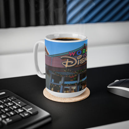 World of Disney Store Sign Ceramic Mug — Theme Park Souvenir Coffee Cup (11oz & 15oz)