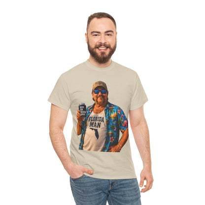 Florida Man Graphic Tee — Funny Vacation Shirt with Hawaiian Shirt Design