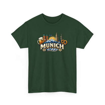 Munich Souvenir T‑Shirt — Oktoberfest Beer & Pretzel Graphic Tee