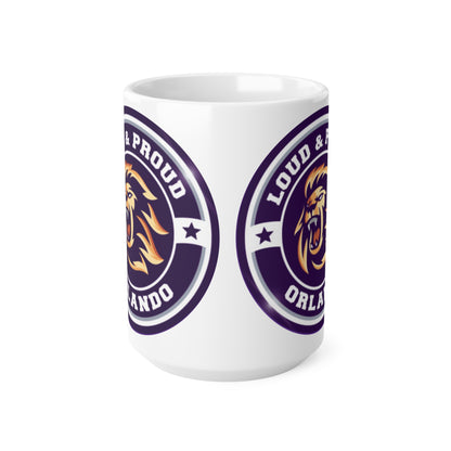 Orlando Coty Soccer Loud & Proud Lion Ceramic Coffee Mug — 11oz & 15oz