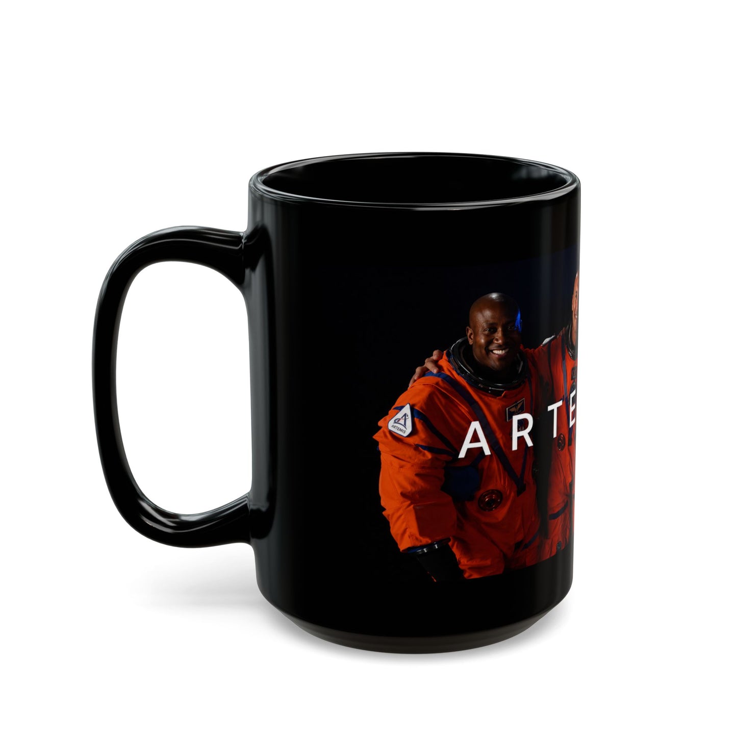 Artemis III Crew Photo Black Mug — NASA Spaceflight Coffee Cup