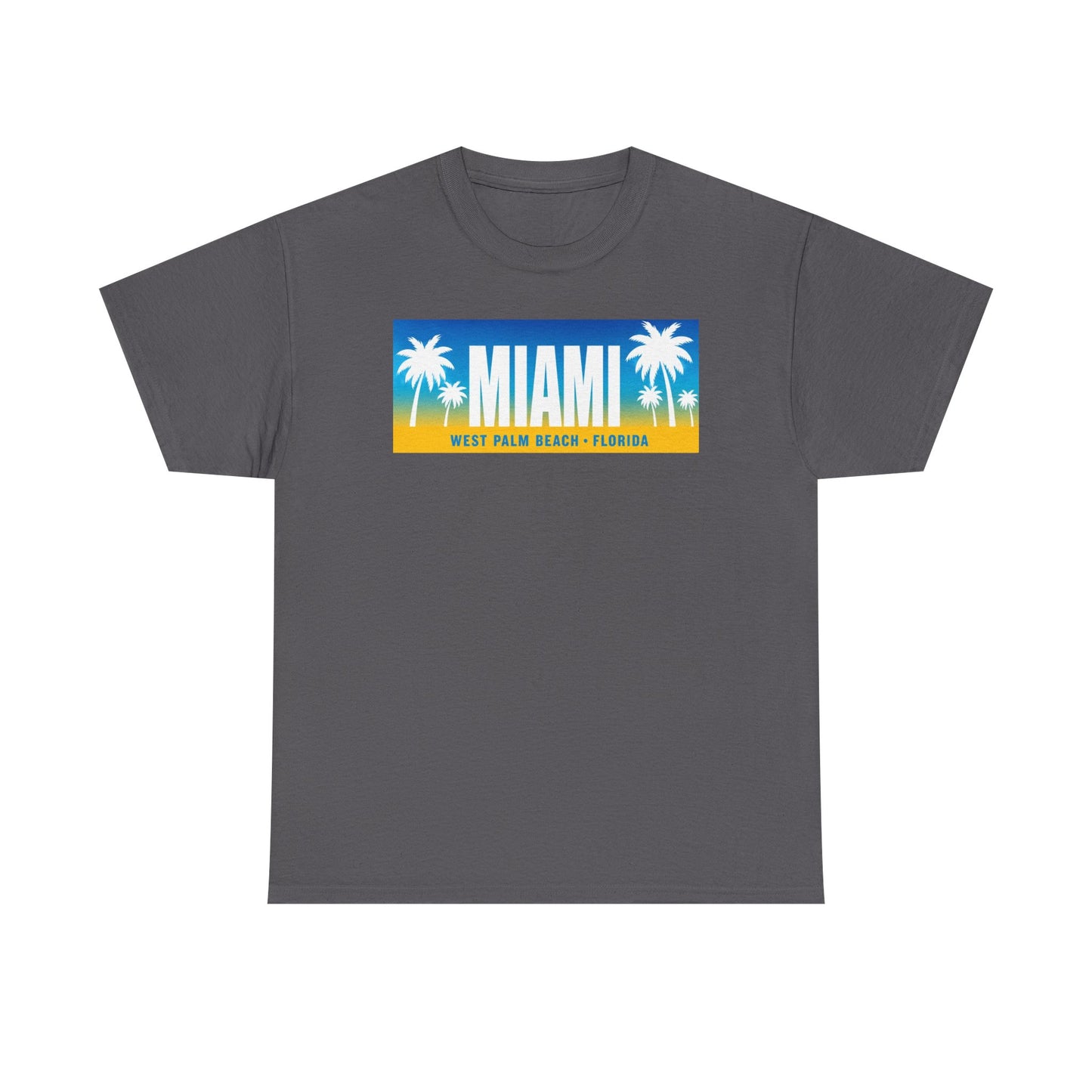 Miami West Palm Beach Vintage Tee — "MIAMI" Beach Palm Trees T‑Shirt