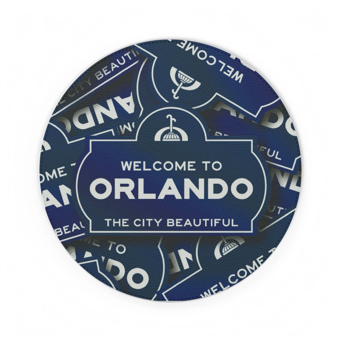 Orlando "Welcome to Orlando" PU Leather Mouse Mat — City Beautiful Desk Pad