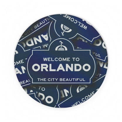 Orlando "Welcome to Orlando" PU Leather Mouse Mat — City Beautiful Desk Pad