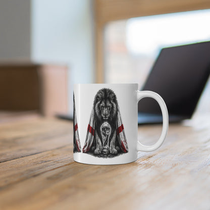3 Lions England Ceramic Mug — Ceramic Coffee Cup (11oz/15oz)
