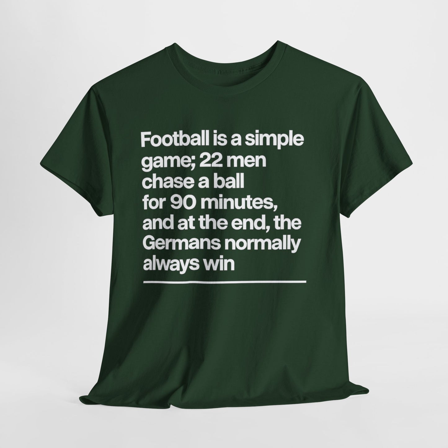 Funny Quote T-Shirt — 'Football is a simple game...' Graphic Tee