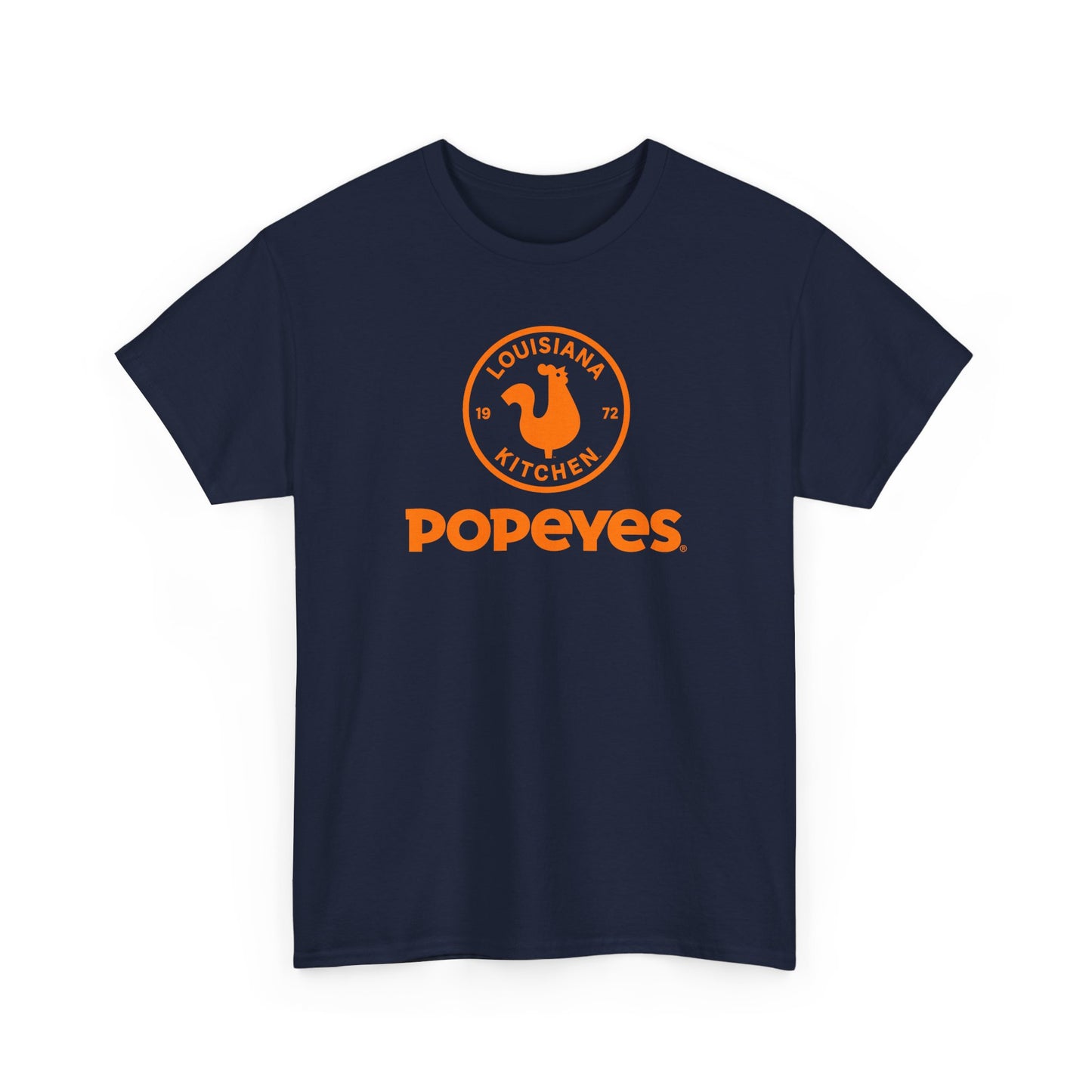 Popeyes Logo T-Shirt — Vintage Orange Louisiana Kitchen Tee