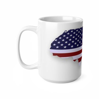 American Flag USA Map Ceramic Coffee Mug - Patriotic 11oz & 15oz