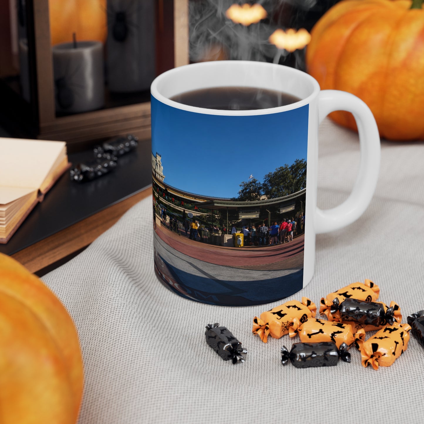 Magic Kingdom Theme Park Entrance Photo Mug — Scenic 11oz/15oz Ceramic Coffee Cup