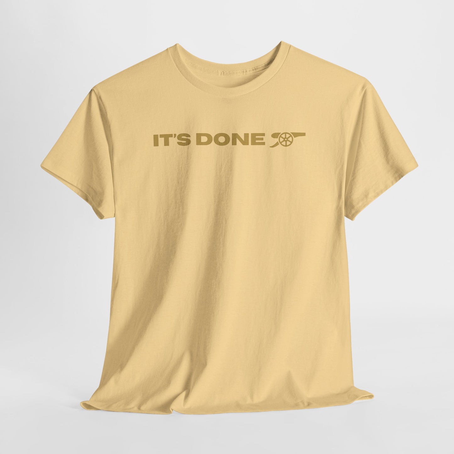 It's Done Arsenal Champions T-Shirt – Minimalist Gold Script Tee