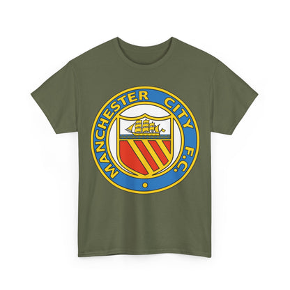 Manchester City Football Club Retro Crest T-Shirt - Retro Soccer Fan Tee
