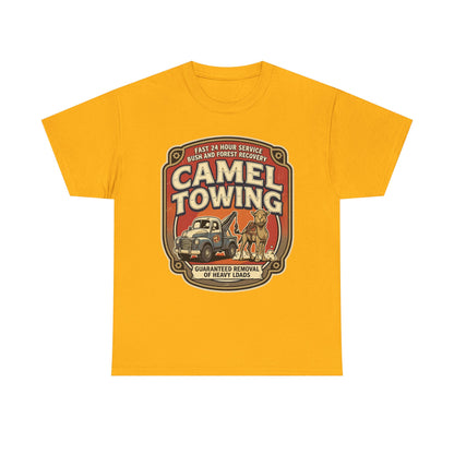 Camel Towing Tee — Vintage Desert Tow Truck Graphic T-Shirt