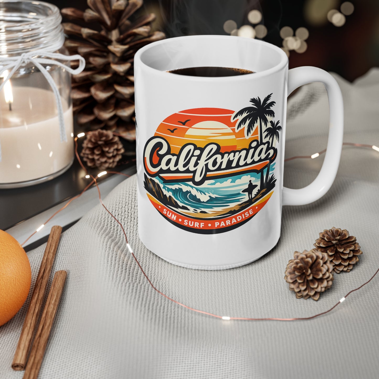 California Sun & Surf Ceramic Coffee Mug — 11oz/15oz
