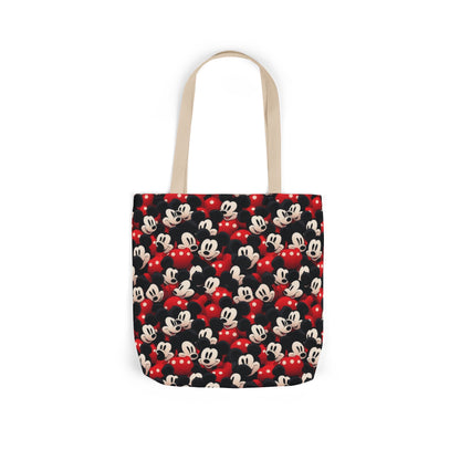 Mickey Mouse Canvas Tote — Retro Cartoon Character Allover Print