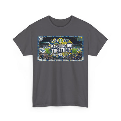 Leeds United T-Shirt — "Marching On Together" Fan Tee (Soccer Supporter Graphic)