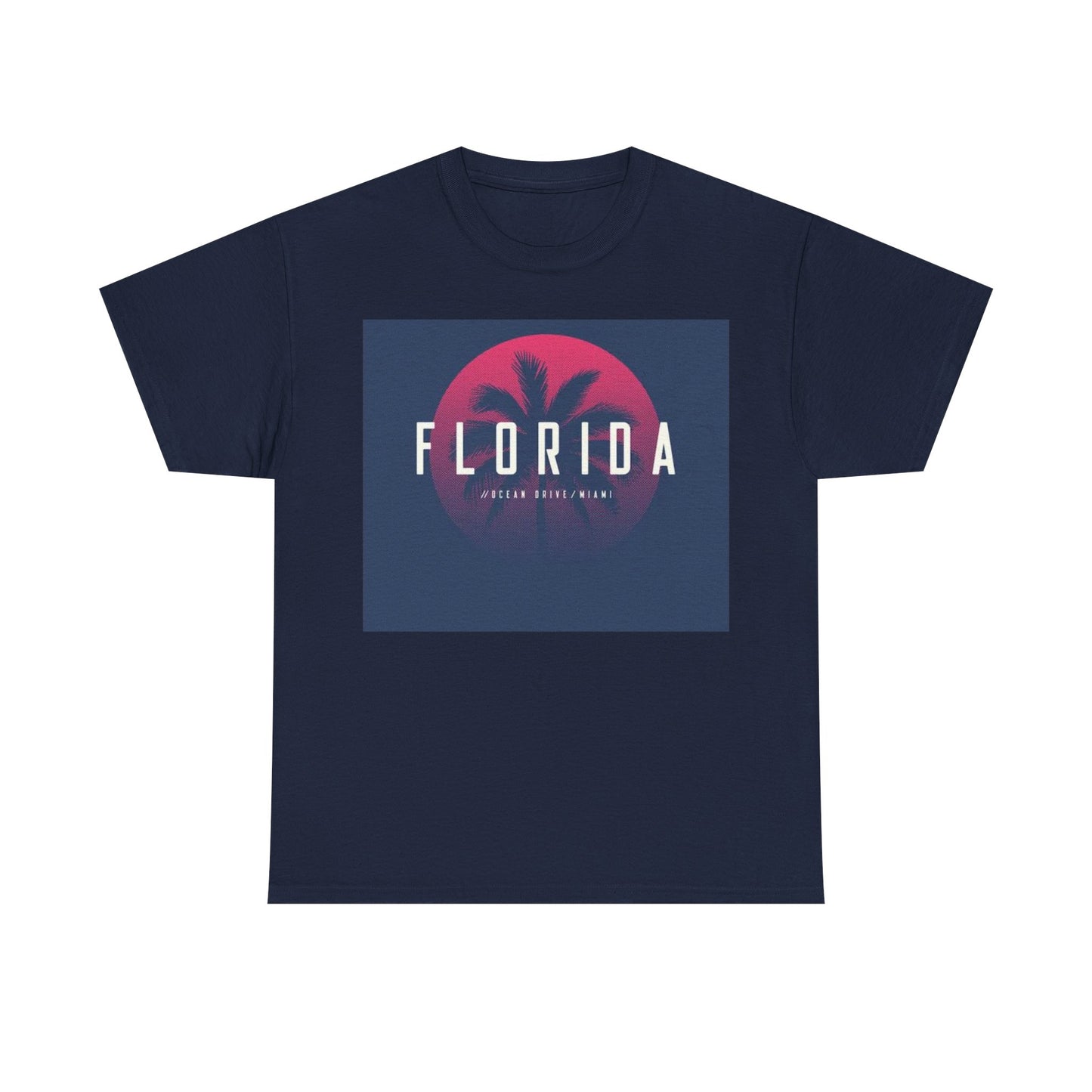 Florida Sunset Palm T-Shirt — Retro Beach Vacation Tee