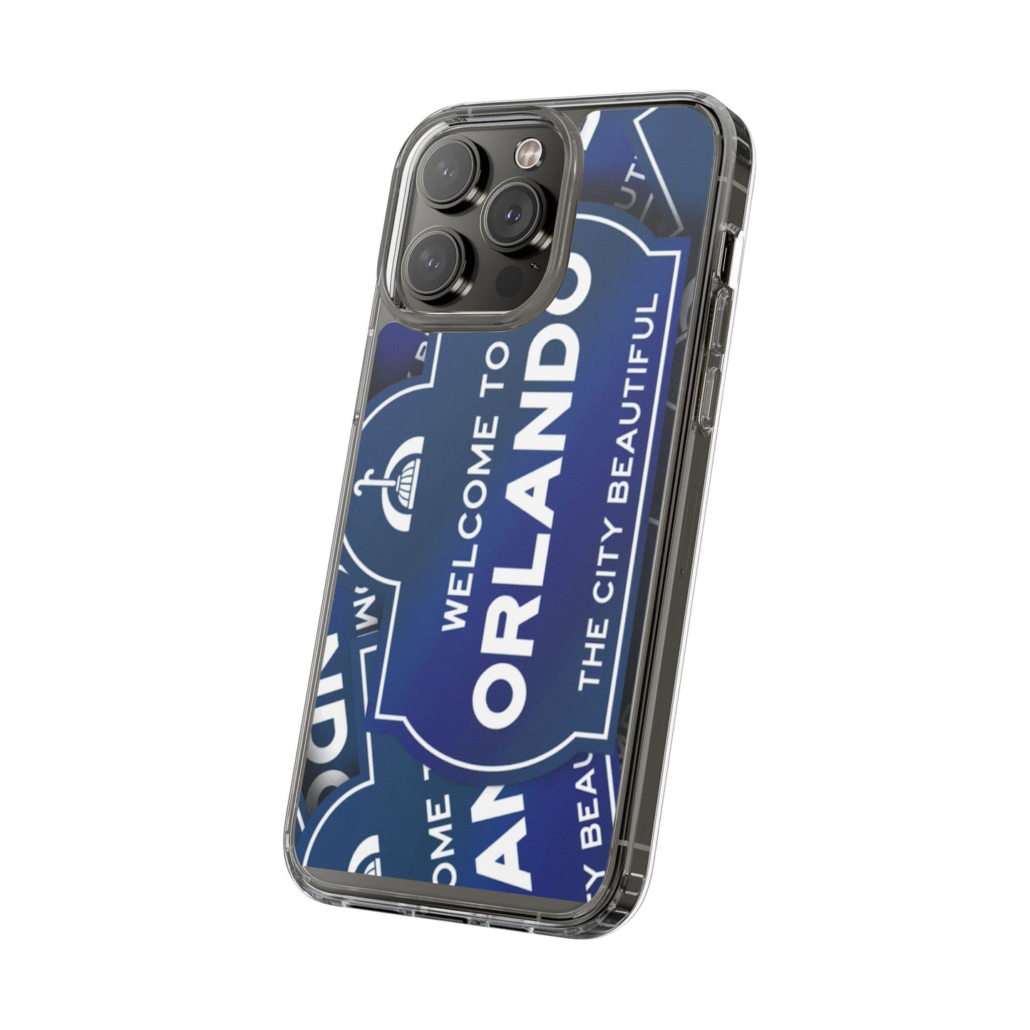 Orlando Clear Phone Case — "Welcome to Orlando" City Sign Design
