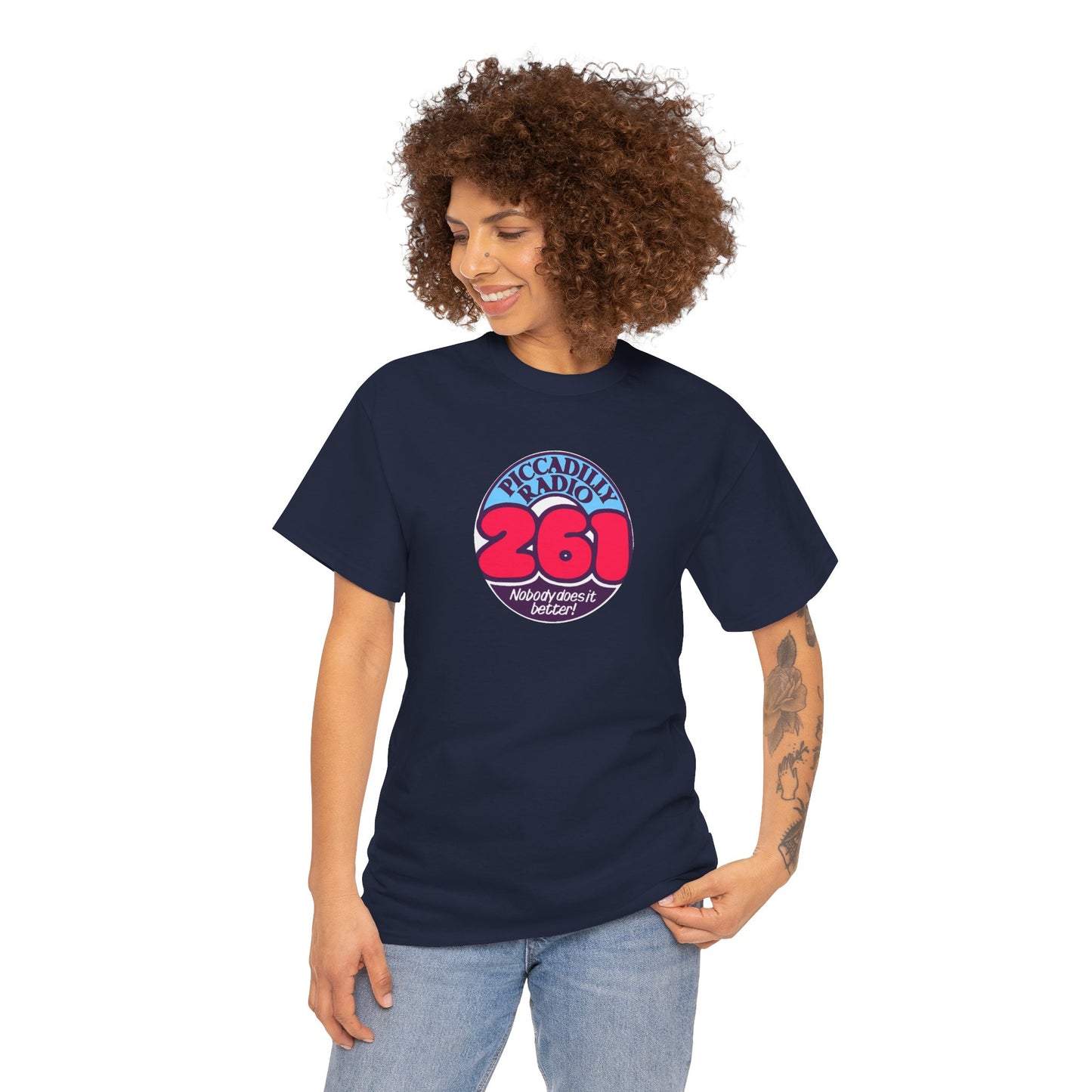 Piccadilly Radio '261' Logo T‑Shirt — Vintage Unofficial Radio Station Graphic Tee