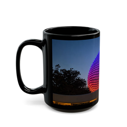 Epcot Spaceship Earth Sunset Mug — Colorful Neon Globe Coffee Cup (11oz/15oz)