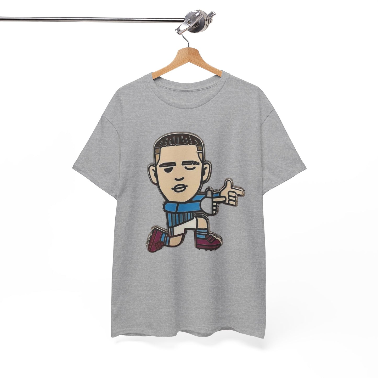 Phil Foden Cartoon Dance Pose Tee - Funky Character Graphic T-Shirt