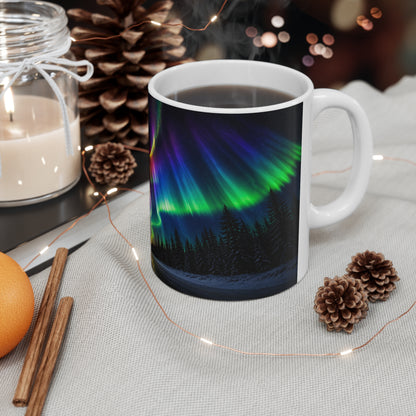 Aurora Borealis Coffee Mug — Northern Lights Ceramic Mug (11oz/15oz)