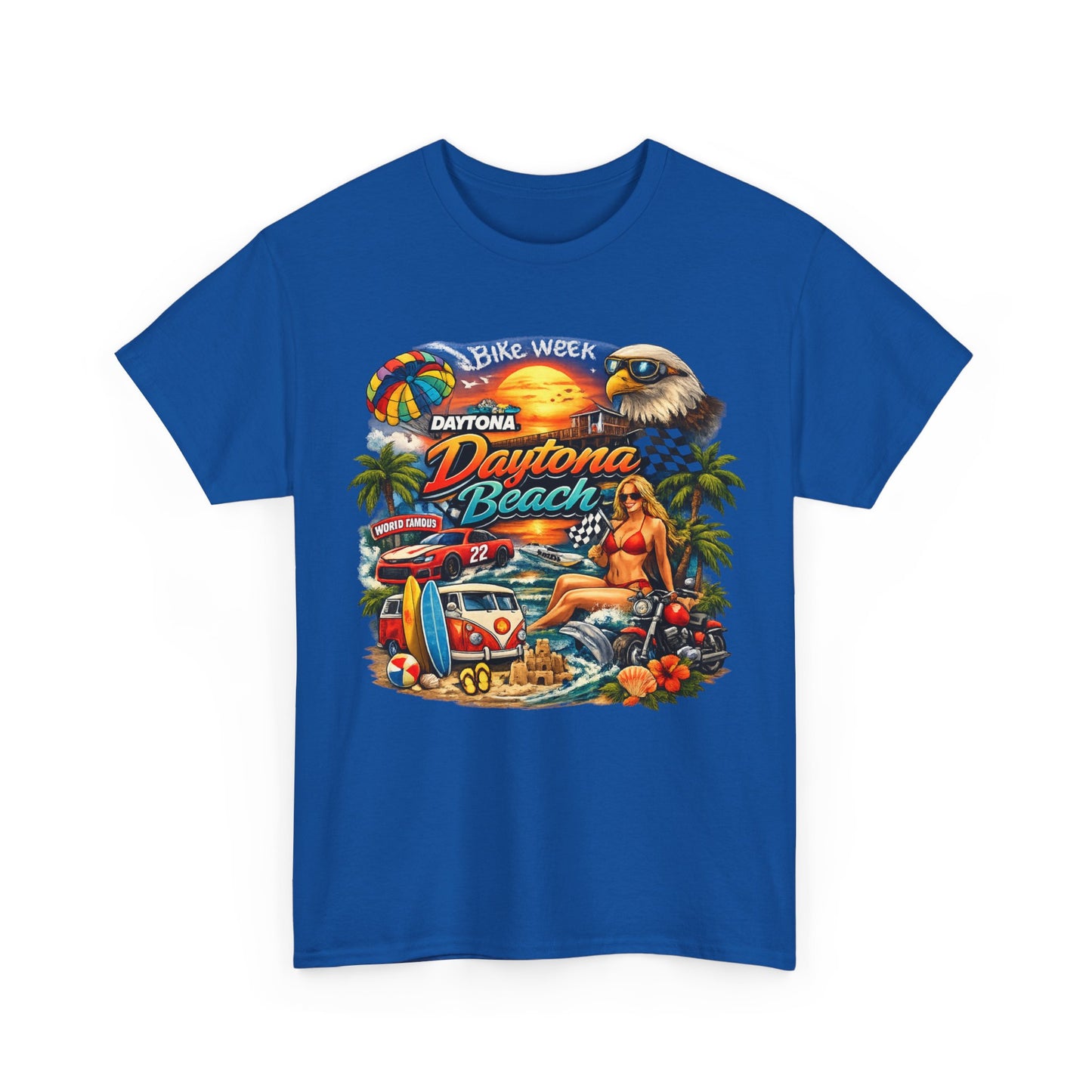 Daytona Beach Vintage Surf T-Shirt — Retro Sunset Palm Beach Tee