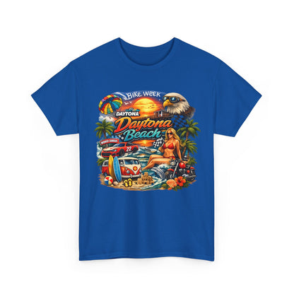 Daytona Beach Vintage Surf T-Shirt — Retro Sunset Palm Beach Tee