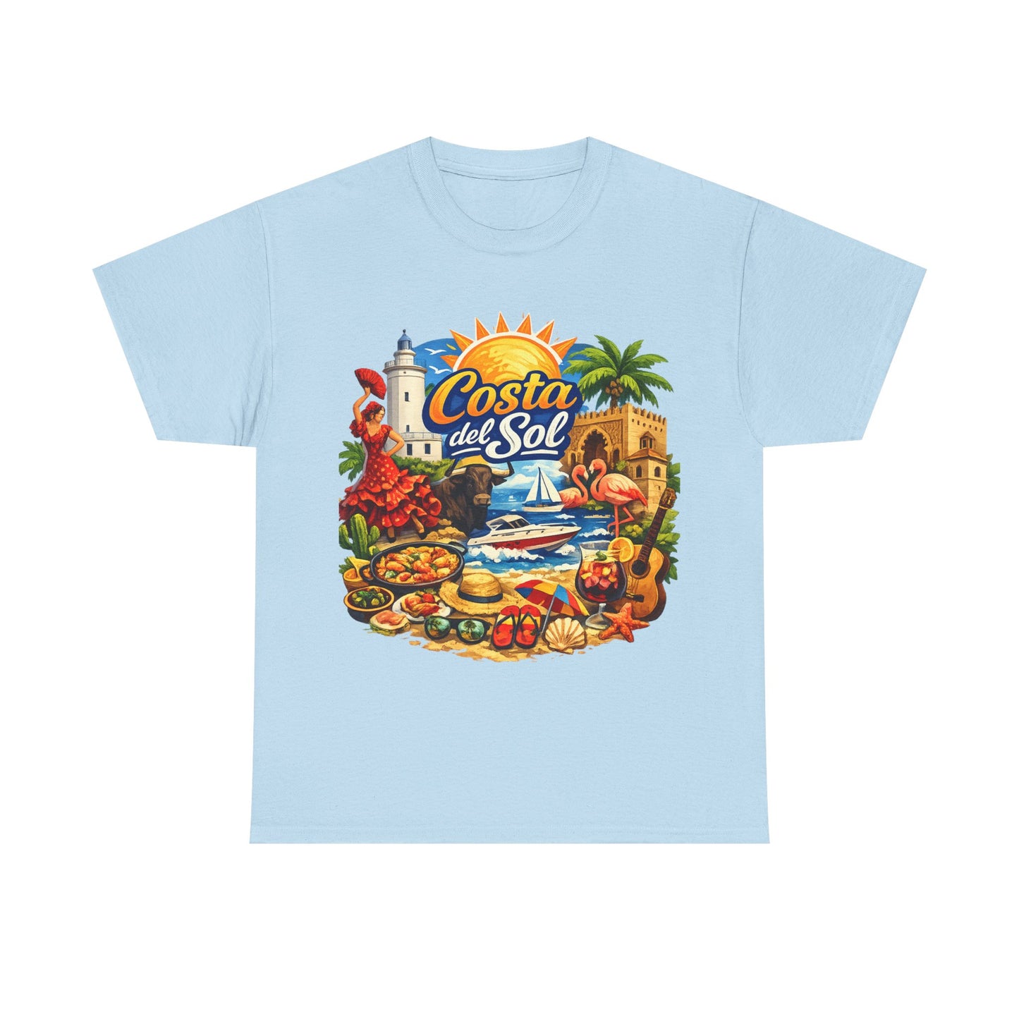 Costa del Sol Beach T-Shirt — Vintage Tropical Vacation Tee
