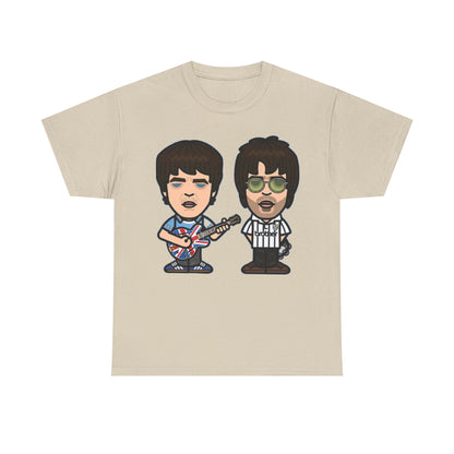 Oasis Noel & Liam Cartoon Rock Duo T-Shirt