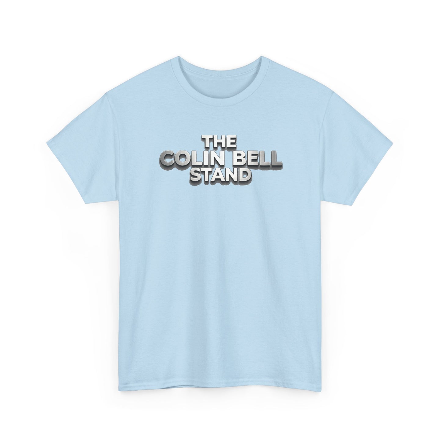 T-Shirt — “The Colin Bell Stand” Retro Chrome Text Tee