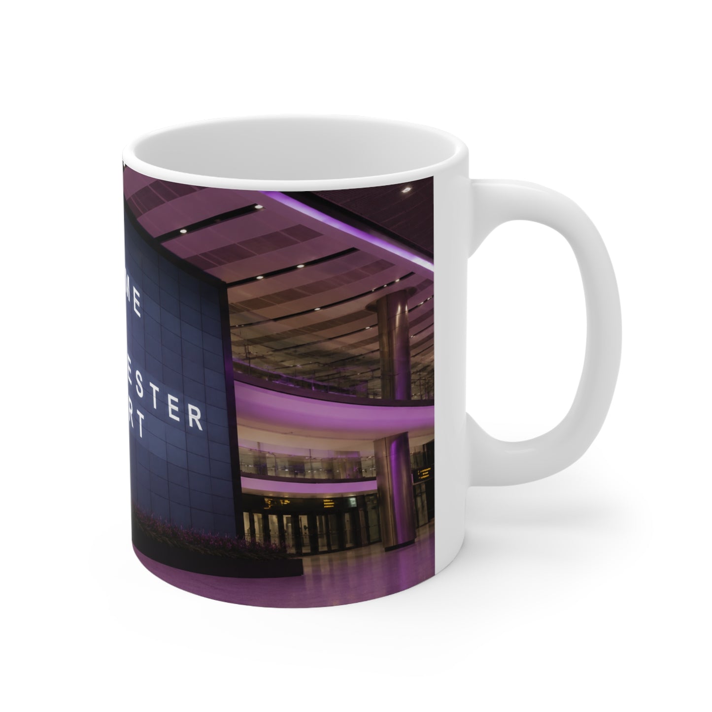 Manchester Airport Welcome Mug — Ceramic Coffee Cup (11oz & 15oz)