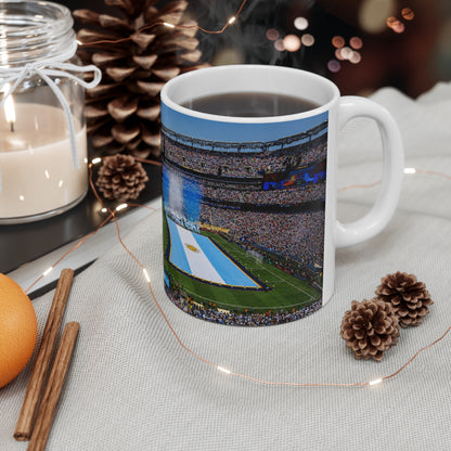 World Cup Final 2026 Stadium Mug – Spain & Argentina Flags 11oz/15oz Ceramic Coffee Cup