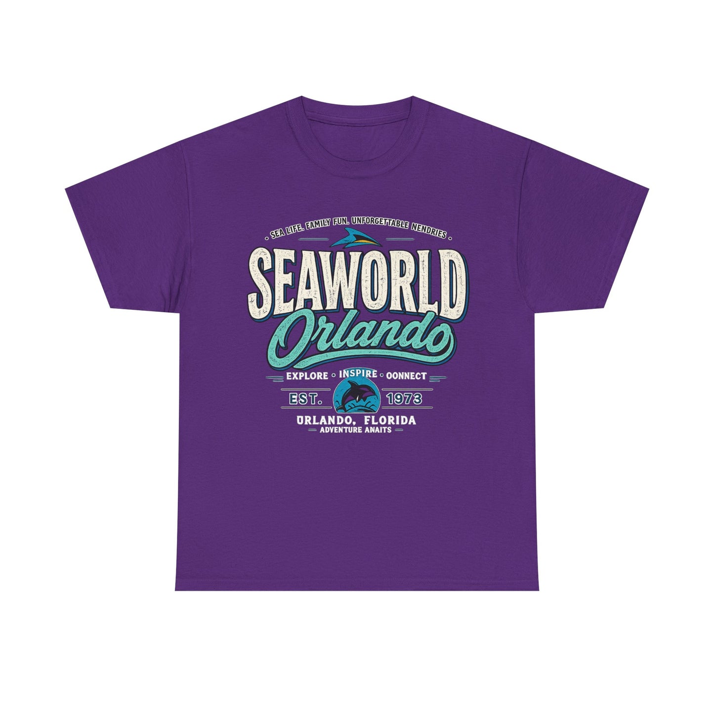 SeaWorld Orlando Graphic Tee — Retro Explore Inspire Connect Vacation Shirt