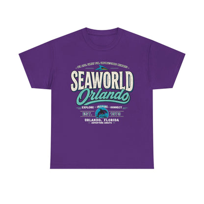 SeaWorld Orlando Graphic Tee — Retro Explore Inspire Connect Vacation Shirt