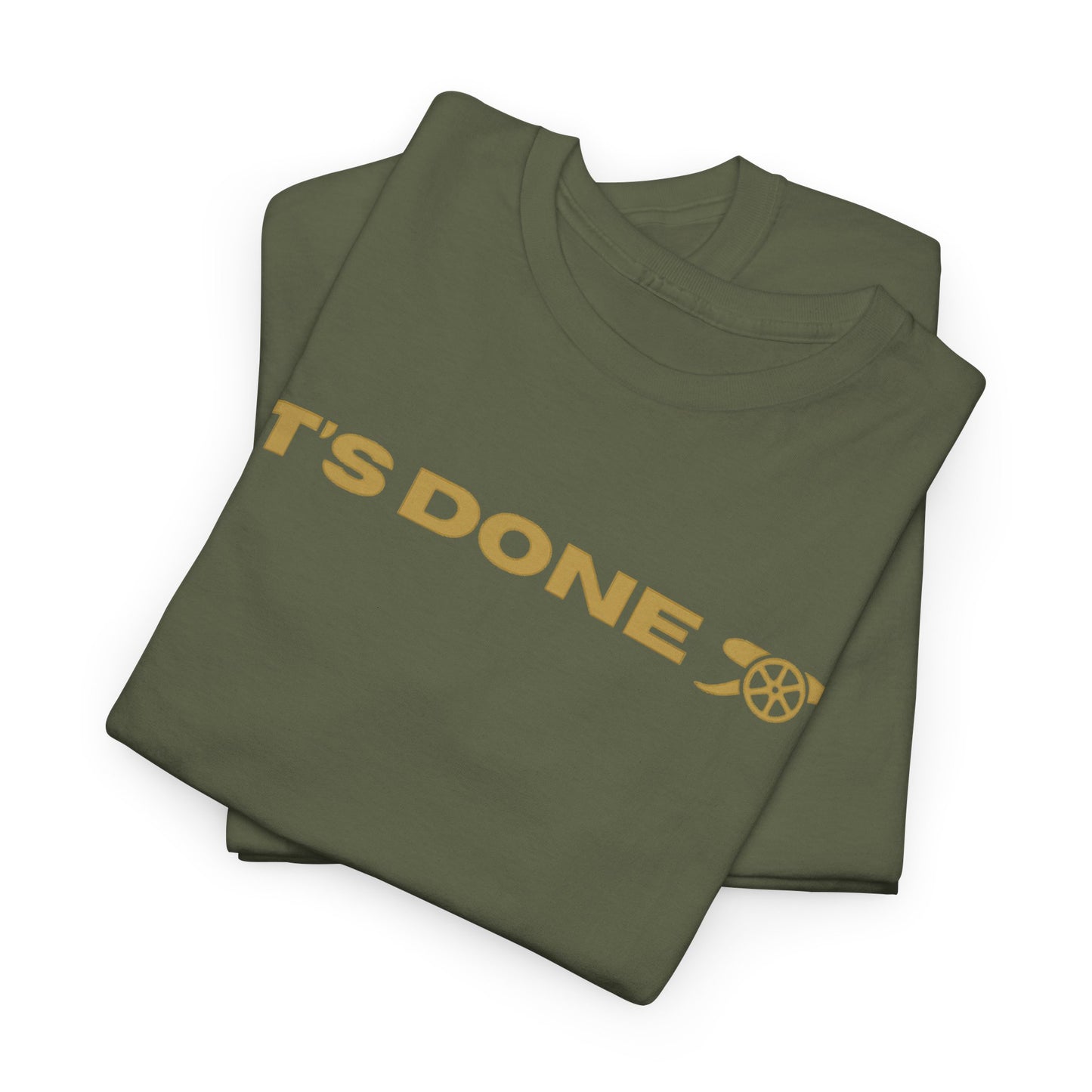 It's Done Arsenal Champions T-Shirt – Minimalist Gold Script Tee