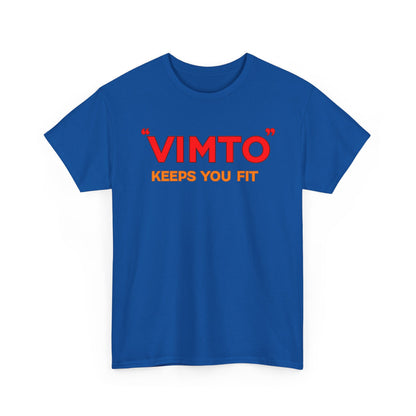 VIMTO "Keeps You Fit" Graphic Tee — Retro Beverage Logo T-Shirt
