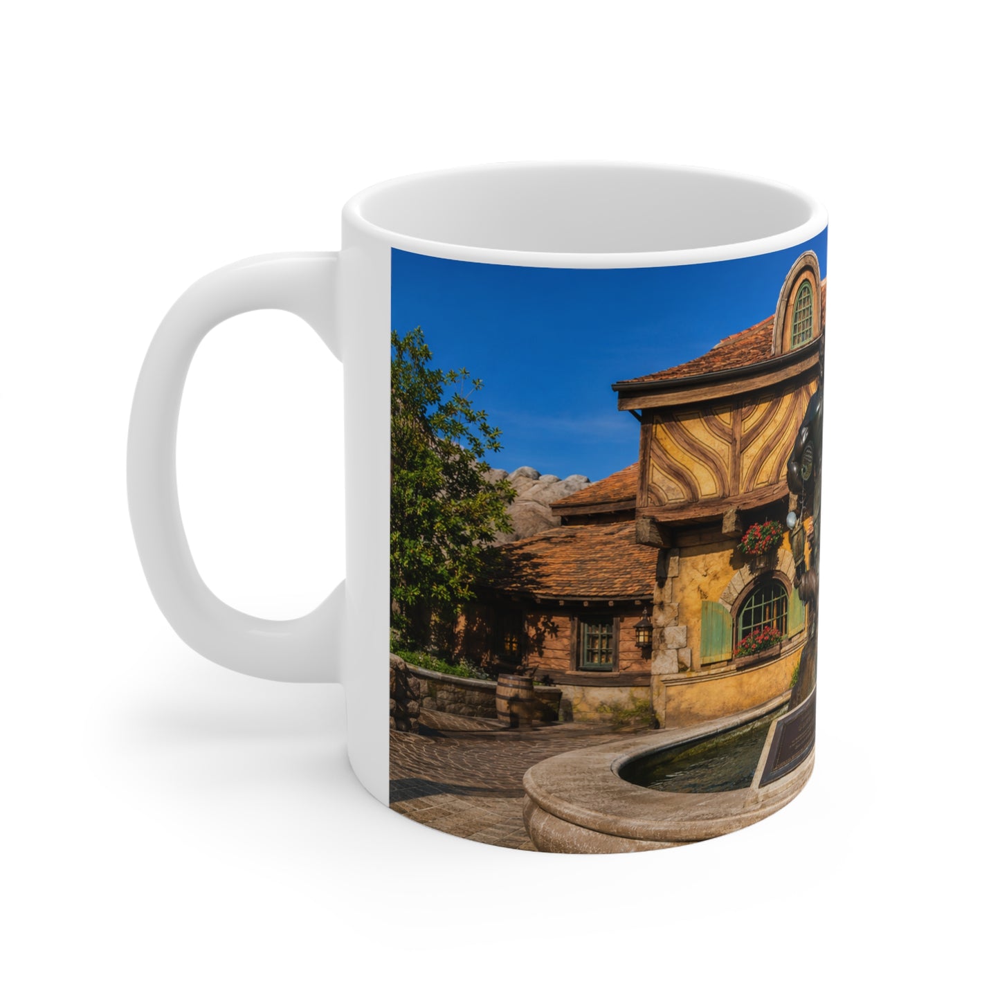 Gaston's Tavern Fountain Photo Mug — 11oz/15oz Ceramic Coffee Cup