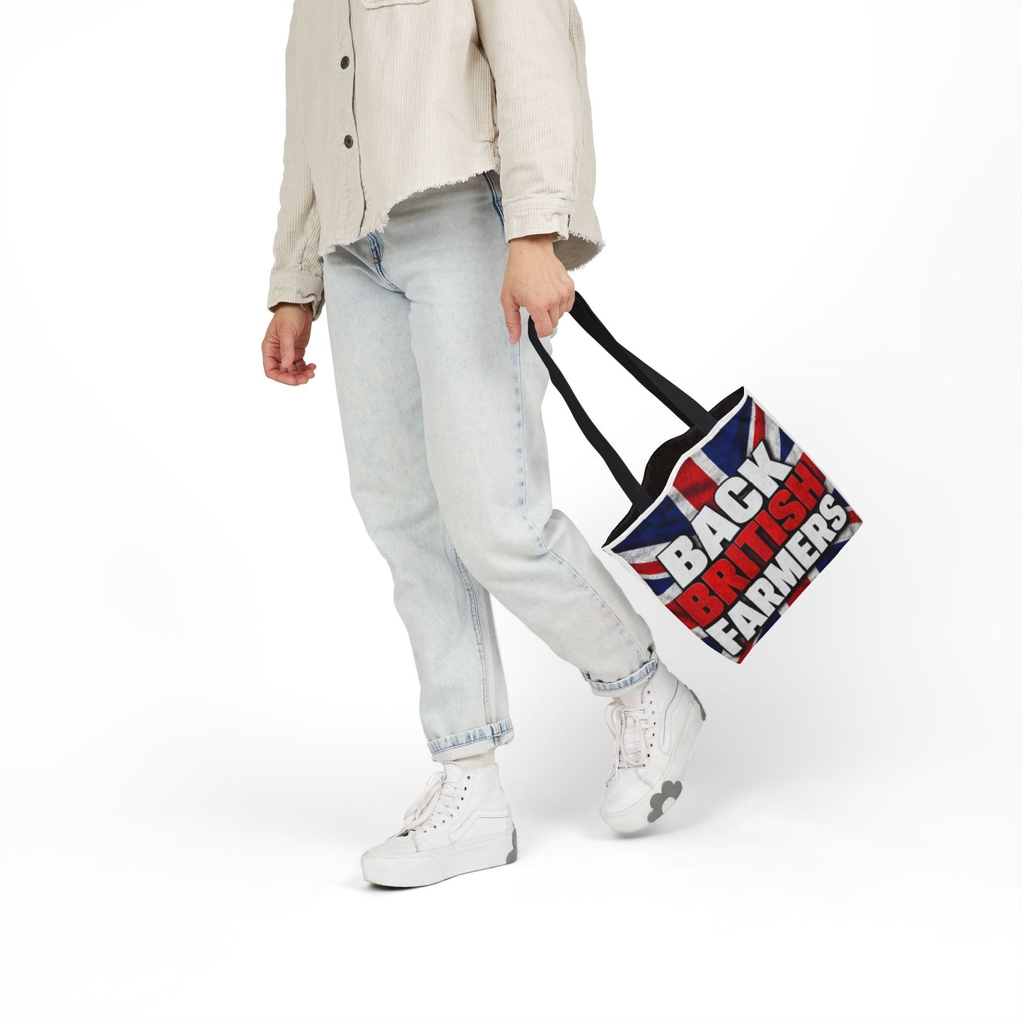 Back British Farmers Canvas Tote Bag — Union Jack Farming Support Tote