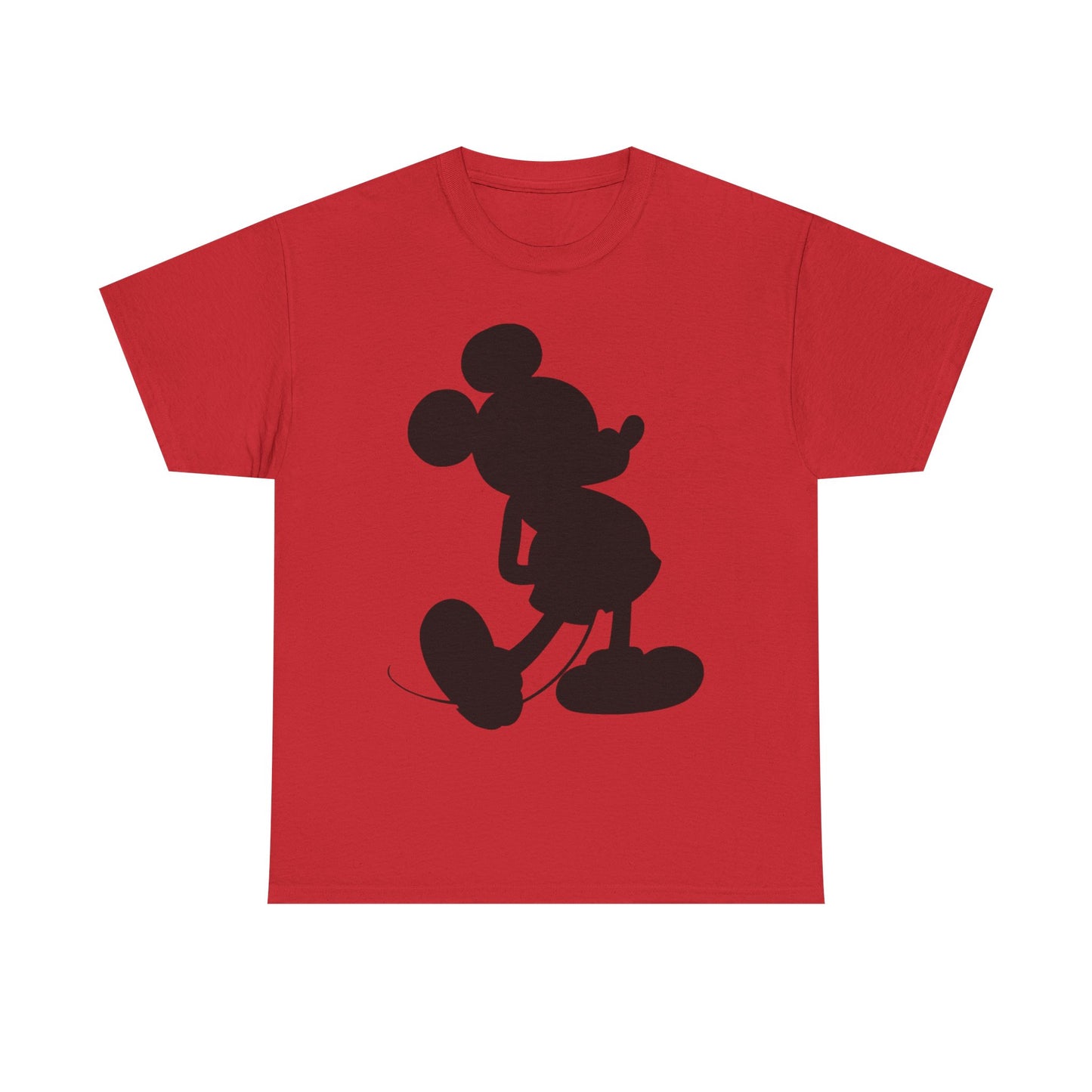 Mickey Mouse Silhouette Graphic Tee — Retro Cartoon Shadow T-Shirt