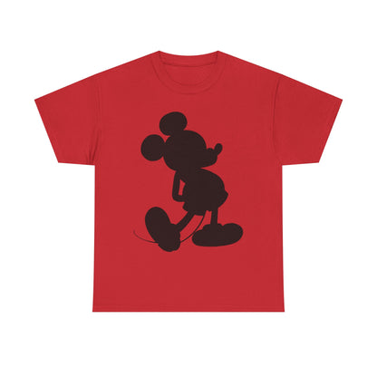 Mickey Mouse Silhouette Graphic Tee — Retro Cartoon Shadow T-Shirt