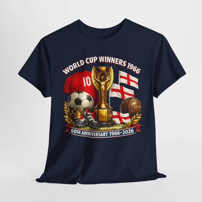 1966 World Cup Winners T‑Shirt — 60th Anniversary England Football Tribute